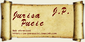 Juriša Pučić vizit kartica
